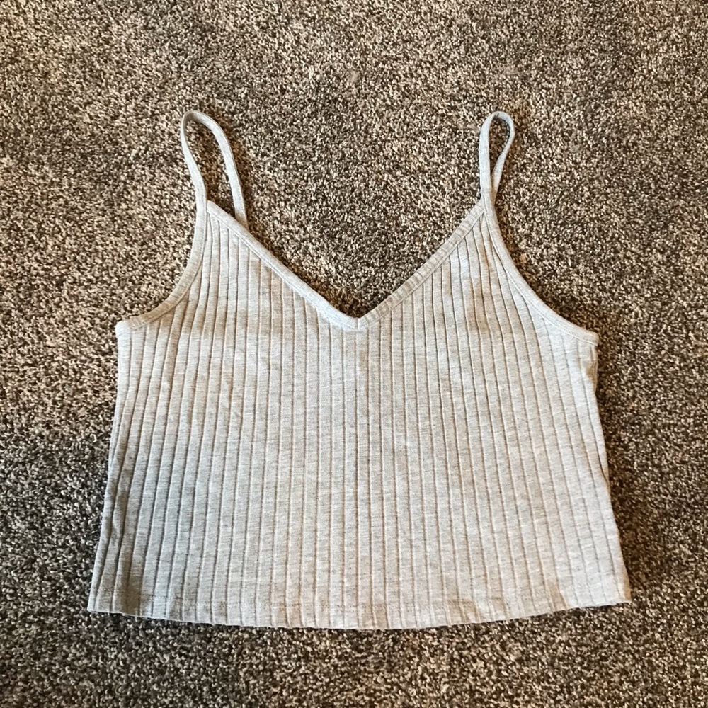 H&M Grey Cropped Tank Top